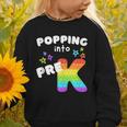 Popping Into Pre K Kid's Back To School Pop It Fidget Toy Graphic Toddler Sweatshirt Popping Into Pre K Kid's Back To School Pop It Fidget Toy Graphic Toddler Sweatshirt