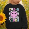 Pre-K Vibes Groovy Back To School PreK Preschool Girls Kids Graphic Toddler Sweatshirt