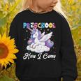 Preschool Here I Come Unicorn Back To School Girl Student Graphic Toddler Sweatshirt Preschool Here I Come Unicorn Back To School Girl Student Graphic Toddler Sweatshirt