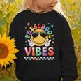 Preschool Vibes Groovy Back To School Girls Kids Graphic Toddler Sweatshirt Preschool Vibes Groovy Back To School Girls Kids Graphic Toddler Sweatshirt