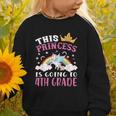 Princess Going To 4th Grade Tee For Girls Back To School Graphic Toddler Sweatshirt Princess Going To 4th Grade Tee For Girls Back To School Graphic Toddler Sweatshirt