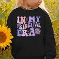 In My Principal Era Groovy School Headmaster Back To School Graphic Toddler Sweatshirt
