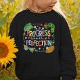 Progress Over Perfection Back To School Tee Graphic Toddler Sweatshirt
