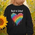 Rainbow Pencil Heart Back To School Creative Graphic Toddler Sweatshirt