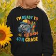 Ready For 4th Grade First Day Back To School Students Graphic Toddler Sweatshirt Ready For 4th Grade First Day Back To School Students Graphic Toddler Sweatshirt