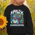 Ready To Attack Kindergarten Pirate Shark Back To School Graphic Toddler Sweatshirt Ready To Attack Kindergarten Pirate Shark Back To School Graphic Toddler Sweatshirt