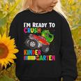 Ready To Crush Kindergarten T-Rex Back To School Boys Graphic Toddler Sweatshirt Ready To Crush Kindergarten T-Rex Back To School Boys Graphic Toddler Sweatshirt