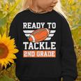 Ready To Tackle 2nd Grade Back To School Kids Football Graphic Toddler Sweatshirt