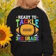 Ready To Tackle 3rd Grade Back To School Kids Football Graphic Toddler Sweatshirt