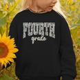 Retro Fourth Grade Back To School Boy Old Camo 4th Grade Kid Graphic Toddler Sweatshirt