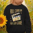 Roll Camera For 6th Grade Movie Lover Back To School Graphic Toddler Sweatshirt Roll Camera For 6th Grade Movie Lover Back To School Graphic Toddler Sweatshirt