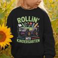 Rollin Into Kindergarten Monster Truck Back To School Graphic Toddler Sweatshirt