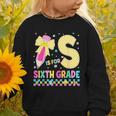 S Is For Sixth Grade Back To School Pencil Bow 6th Grade Kid Graphic Toddler Sweatshirt