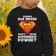 School Bus Driver Superhero Back To School Graphic Toddler Sweatshirt School Bus Driver Superhero Back To School Graphic Toddler Sweatshirt