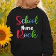 School Nurse Rock Back To School -Funny Nurses School Graphic Toddler Sweatshirt School Nurse Rock Back To School -Funny Nurses School Graphic Toddler Sweatshirt