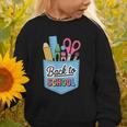 School Supplies In Pocket Back To School Boys Girls Graphic Toddler Sweatshirt