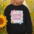 Second Grade Girls Kids Back To School Girls Coquette Bows Graphic Toddler Sweatshirt