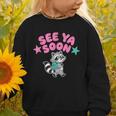See Ya Soon Summer Cute Raccoon Back To School Kids Student Graphic Toddler Sweatshirt See Ya Soon Summer Cute Raccoon Back To School Kids Student Graphic Toddler Sweatshirt