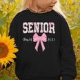 Senior 2027 Floral Pink Bow Back To School Class Of 2027 Graphic Toddler Sweatshirt Senior 2027 Floral Pink Bow Back To School Class Of 2027 Graphic Toddler Sweatshirt