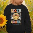 Sixth Grade Dream Team Smile Retro Back To School 6th Grade Graphic Toddler Sweatshirt