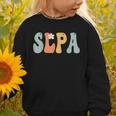 SLPA Groovy Women Appreciation Day Hello Back To School Graphic Toddler Sweatshirt