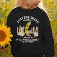 Stay Sharp PTA President Back To School Pencil Graphic Toddler Sweatshirt