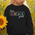 Team First Grade Back To School First Day Of 1st Grade Cute Graphic Toddler Sweatshirt Team First Grade Back To School First Day Of 1st Grade Cute Graphic Toddler Sweatshirt