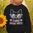 Third 3rd Grade Vibes Back To School Cute Cat Cute For Girls Graphic Toddler Sweatshirt Third 3rd Grade Vibes Back To School Cute Cat Cute For Girls Graphic Toddler Sweatshirt