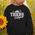 Tigers Volleyball Back To School Spirit Graphic Toddler Sweatshirt Tigers Volleyball Back To School Spirit Graphic Toddler Sweatshirt