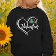 Volunteer Heart Back To School Art Vintage Graphic Toddler Sweatshirt