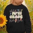Watch Out Fifth Grade Here I Come Back To School 5th Grade Graphic Toddler Sweatshirt