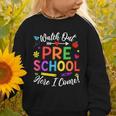 Watch Out Preschool Here I Come Back To School Future Class Graphic Toddler Sweatshirt Watch Out Preschool Here I Come Back To School Future Class Graphic Toddler Sweatshirt