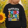 Watch Out Third Grade Here I Come Back To School Girls Kids Graphic Toddler Sweatshirt Watch Out Third Grade Here I Come Back To School Girls Kids Graphic Toddler Sweatshirt