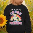 Welcome Back To School Unicorn Crushing Preschool Graphic Toddler Sweatshirt