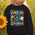 Women's Peace Out 5th Grade Retro Back To School Students Graphic Toddler Sweatshirt Women's Peace Out 5th Grade Retro Back To School Students Graphic Toddler Sweatshirt