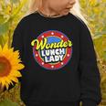 Wonder Lunch Lady Super Woman Power Superhero Back To School Graphic Toddler Sweatshirt Wonder Lunch Lady Super Woman Power Superhero Back To School Graphic Toddler Sweatshirt