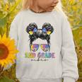 2nd Grade Vibes Messy Hair Bun Girl Back To School First Day Graphic Toddler Sweatshirt 2nd Grade Vibes Messy Hair Bun Girl Back To School First Day Graphic Toddler Sweatshirt