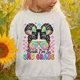 Back To School Bruh I'm In 2nd Grade Cute Girls Messy Bun Graphic Toddler Sweatshirt