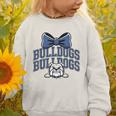 Bulldogs Mascot Team Spirit Sports Fan Back To School Graphic Toddler Sweatshirt