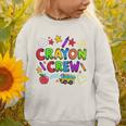 Crayon Crew Cute Back To School Graphic Toddler Sweatshirt Crayon Crew Cute Back To School Graphic Toddler Sweatshirt