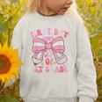 First Day Of 1st Grade Coquette Back To School Girls Kids Graphic Toddler Sweatshirt