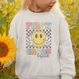 First Grade Squad Smile Face 1st Grade Back To School Graphic Toddler Sweatshirt