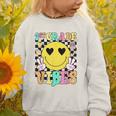 Girls 1st Grade Vibes Smile Face Back To School First Grade Graphic Toddler Sweatshirt Girls 1st Grade Vibes Smile Face Back To School First Grade Graphic Toddler Sweatshirt