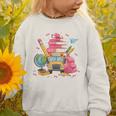 Girls Cute Pink Bows Coquette Aesthetic Back To School Graphic Toddler Sweatshirt