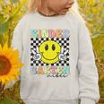 Girls Kindergarten Vibes Smile Face Back To School Kinder Graphic Toddler Sweatshirt