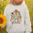 Groovy Fifth Grade Wildflowers Back To School 5th Grade Graphic Toddler Sweatshirt Groovy Fifth Grade Wildflowers Back To School 5th Grade Graphic Toddler Sweatshirt