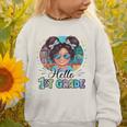 Hello 1st Grade Girl Back To School Kids Boys Girls Graphic Toddler Sweatshirt