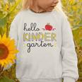 Hello Kindergarten Back To School Cute First Day Kids School Graphic Toddler Sweatshirt Hello Kindergarten Back To School Cute First Day Kids School Graphic Toddler Sweatshirt