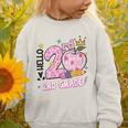 Hello Second 2nd Grade Leopard Tie Dye Girl Back To School Graphic Toddler Sweatshirt