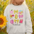 Hello Sixth 6th Grade Back To School Coquette Bow Girls Graphic Toddler Sweatshirt Hello Sixth 6th Grade Back To School Coquette Bow Girls Graphic Toddler Sweatshirt
